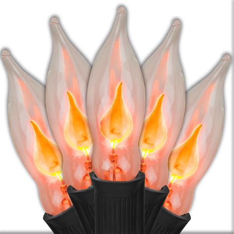 C7 Commercial String Lights Clear Flicker Flame Yard Envy