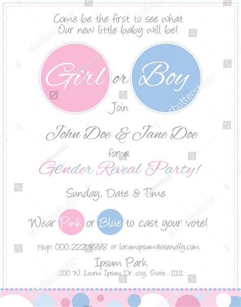 Gender Reveal Party Invitation 17 Examples How To Make