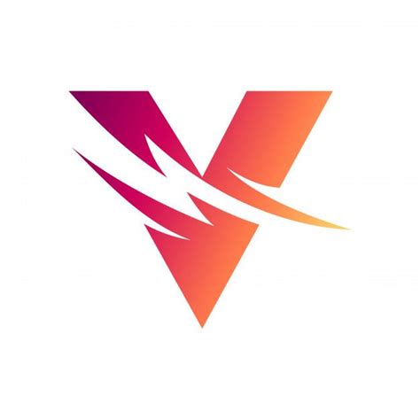 Letter V With Thunder Initial Logo Premi Premium Vector Freepik