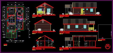 Sculptures, statues, facades, house projects, villas and many other architectural details and elements. Cabin DWG Detail for AutoCAD • Designs CAD
