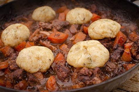 Beef stew with dumplings can be made in a dutch oven if you prefer. Beef and Red wine stew with Dumplings - Flawless Food