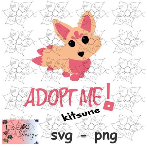 Adopt Me Kitsune Svg Fox Mascot Svg Adopt Pet Svg Pet Etsy