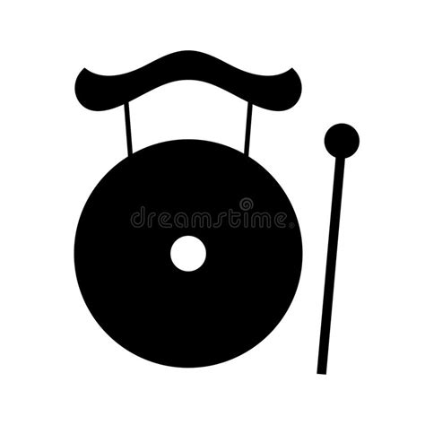 Gong Stock Vector Illustration Of Gong Silhouette Chinese 71806600