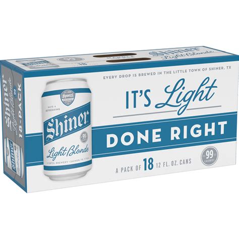 Shiner® Light Blonde Beer 18 12 Fl Oz Cans Shop Food Country Usa