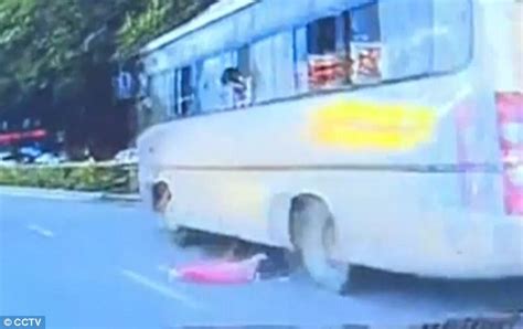 Ttwo Year Old Girl Falls Out Of A Bus Window And Lands In The Path Of A