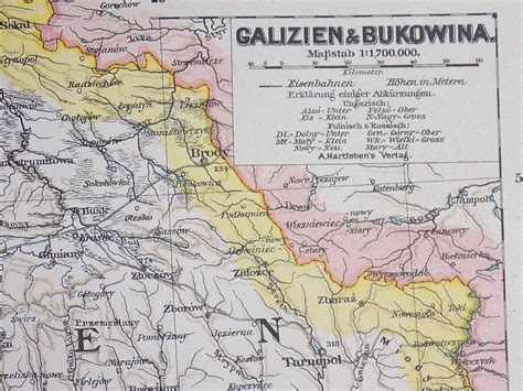 Maybe you would like to learn more about one of these? 1889 GALICIA BUKOWINA Map Folio ca. 11 x 15 inches | Etsy ...