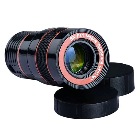 Apexel Phone Lens 8x Telephoto Telescope Clip Fisheye Wide Angle Macro
