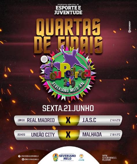 Já Estão Definidas As Quartas De Finais Do Campeonato Do Seu Pedroca