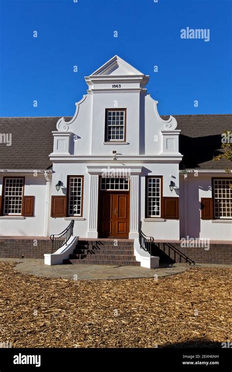 Cape Dutch Architecture In South Africa Stock Photo Alamy
