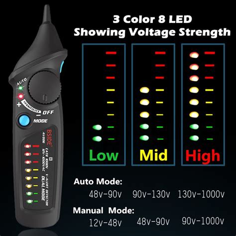 If you have any queries then you should. AVD06 Dual Mode Non contact Voltage Detector AC 12 1000V ...