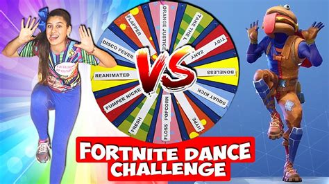 DanÇa Do Fortnite Na Vida Real Dance Mystery Wheel Challenge Youtube