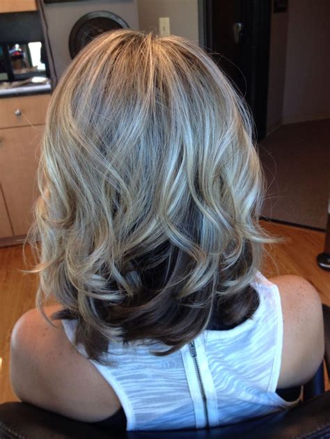 Here's another sort of rainbow in our gallery. Blonde top, dark underneath | Hair by Melissa Lobaito ...