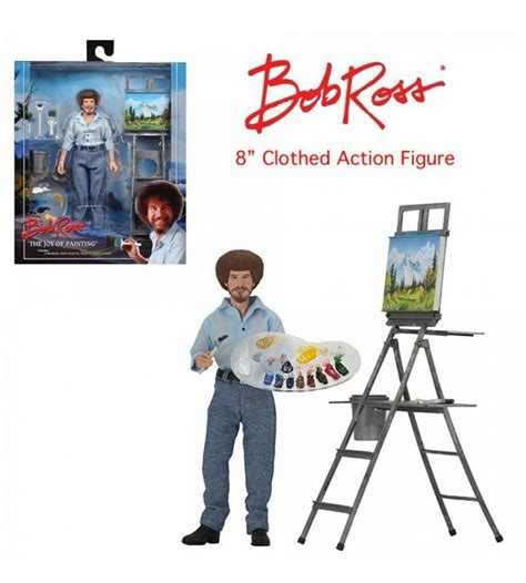 Bob Ross Retro Style Clothed Action Figure Visiontoys