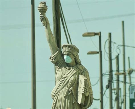 replica of statue of liberty has very important message [photo]