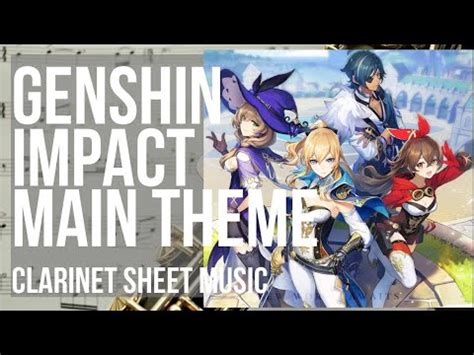 clarinet sheet    play genshin impact main theme  yu peng chen youtube