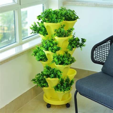 Stand Stacking Planters Strawberry Planting Pots Joopzy