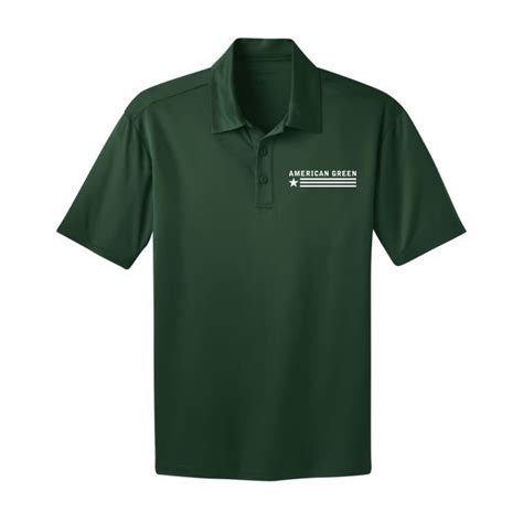 American Green Polo Green White Logo American Green Cbd