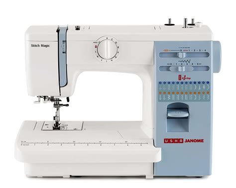 Usha Janome Automatic Stitch Magic 60 Watt Sewing Machine White And