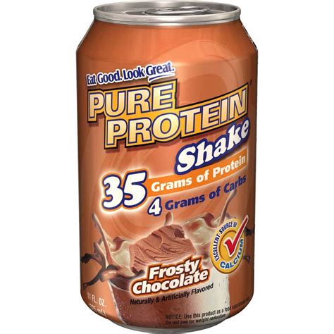 Pure Protein Ready To Drink Shake 35 Grams Protein Frosty Chocolate Pack Of 12 Bkbnvk