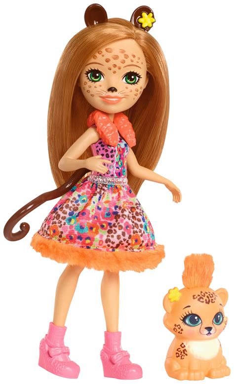 Enchantimals 6 Inch Fashion Doll Cherish With Cheetah Polly Pocket