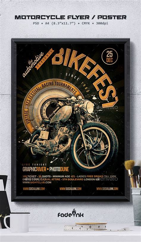 Motorcycle Flyer Templates Free Printable Templates
