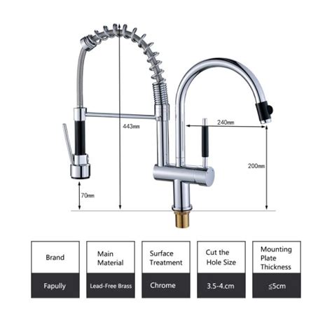 Gimili commercial pull down kitchen faucet with sprayer. Shop for FLG Commercial Spring Pre-Rinse Single Lever One ...