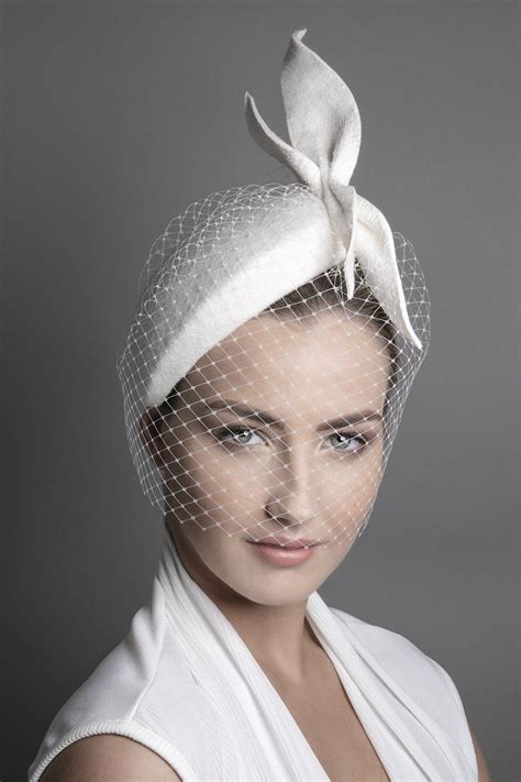 Wedding Hat With Birdcage Veil Maggie Mowbray Millinery Wedding