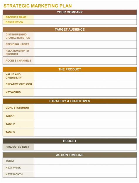 Marketing Action Plan Template Excel Amashusho Images Gambaran