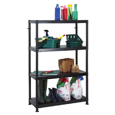 4 Tier Plastic Shelving Unit Storage N Stuff