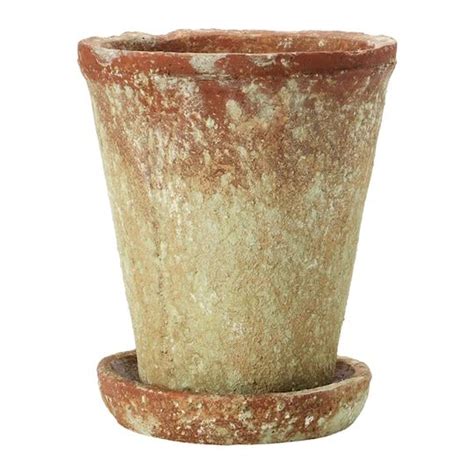 7 Distressed Terra Cotta Cement Planter With Saucer Set Michaels