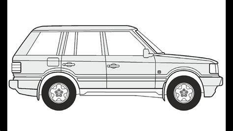 How To Draw A Range Rover Как нарисовать Range Rover Youtube