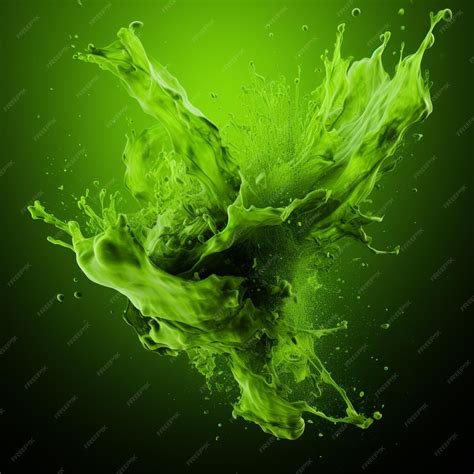 Premium Photo Green Color Splash