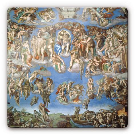 Michelangelo The Last Judgement Glass Art Wall
