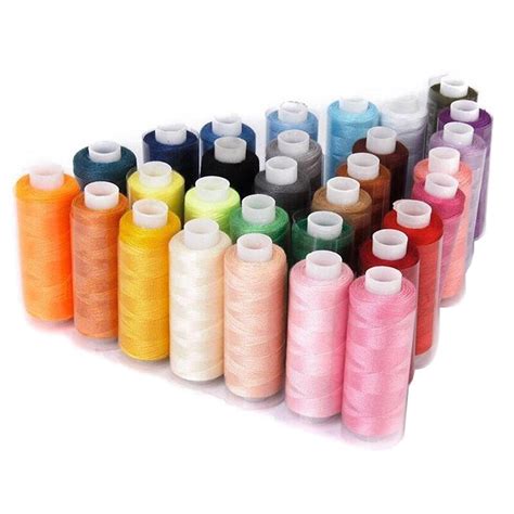 30 Spools 250 Yard Assorted 100 Polyester Sewing Threads Quilting All Purpose For Sewing Thread
