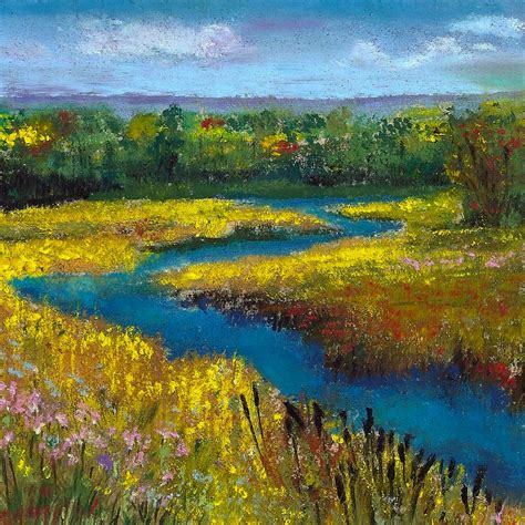 Meandering Stream Painting By David Patterson