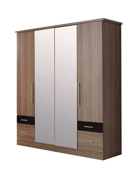 Best 15 Of 4 Door Wardrobes With Mirror And Drawers