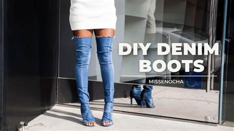 Diy Denim Boots Tutorial Super Easy Youtube