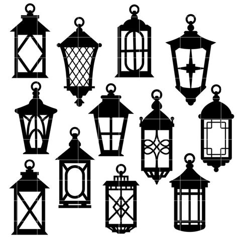 Paper Templates SVG Lanterns Silhouette Lamp - Etsy | Paper template