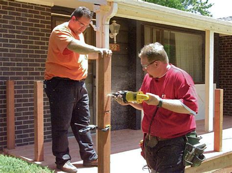 Remove the screws from the top and bottom of the spindle with a flathead or crosshead screwdriver, depending on the type of screws used. How to Build Custom Deck Railings | how-tos | DIY