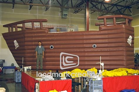 Pirate Ship Inflatable Stage Prop For Aquatic Entertainment Company