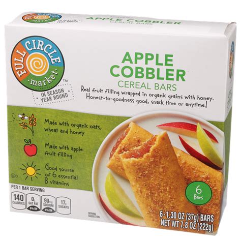 Check out our apple cobbler selection for the very best in unique or custom, handmade pieces from our pies shops. Full Circle Apple Cobbler Fruit & Cereal Bars 6-1.30 oz ...