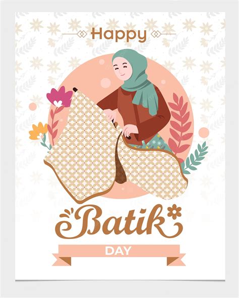 Premium Vector Batik Day Banner Background Design