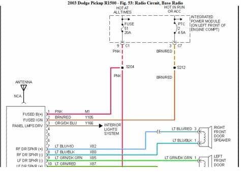 Can i get the wiring diagram for the radio in a 2003 dodge ...