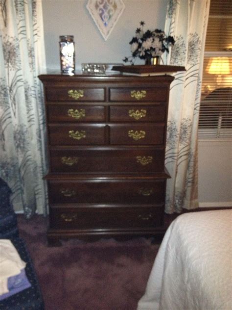 The 34 wide nicely sized, walnut on white or all white dresser will have parents considering a set for their own bedroom as well. Chest of drawers 34 1/2 in wide x 17 1/4 deep x 49 in high ...