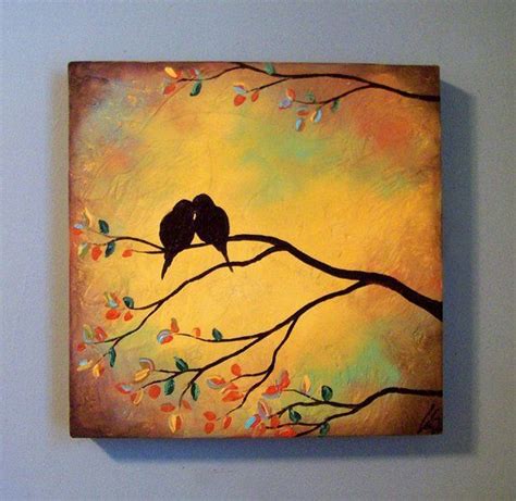Pin By Christine Cantu On Crafts Love Birds Painting Painting