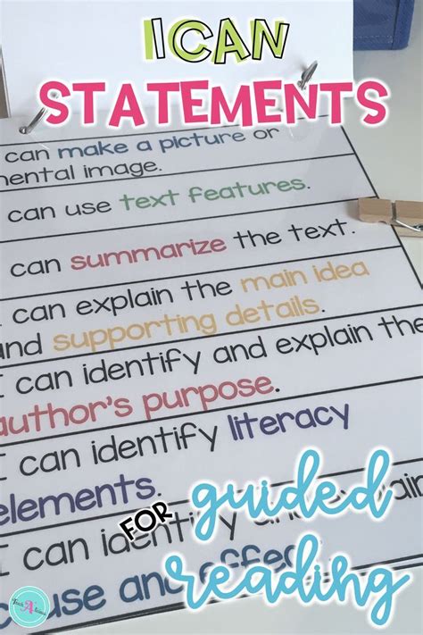 Set learning target for reading using these "I can" statements posters for comprehension, accu ...