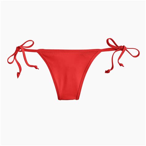 Jcrew Playa Miami String Bikini Bottom Kaia Gerber Red Bikini