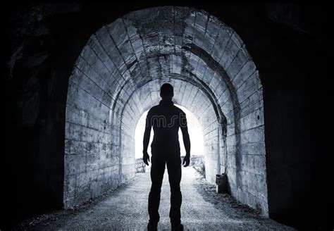 Walk Into The Light In The Dark Tunnel Stock Image Image Of Concept