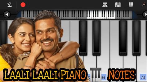 Laali Laali Piano 🎹 Cover With Notes Theeran Adhikaaram Ondru