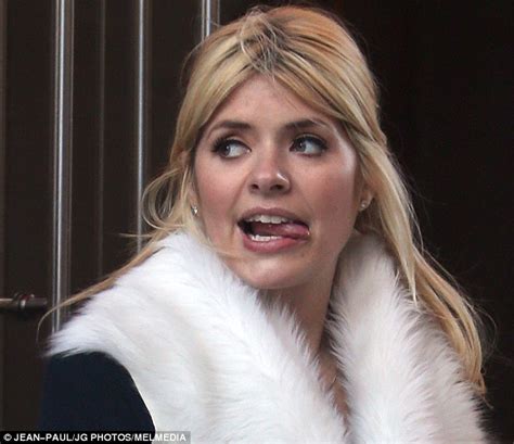 Holly Willoughby Does A Miley And Sticks Out Her Tongue Mimicking Singer S Signature Pose